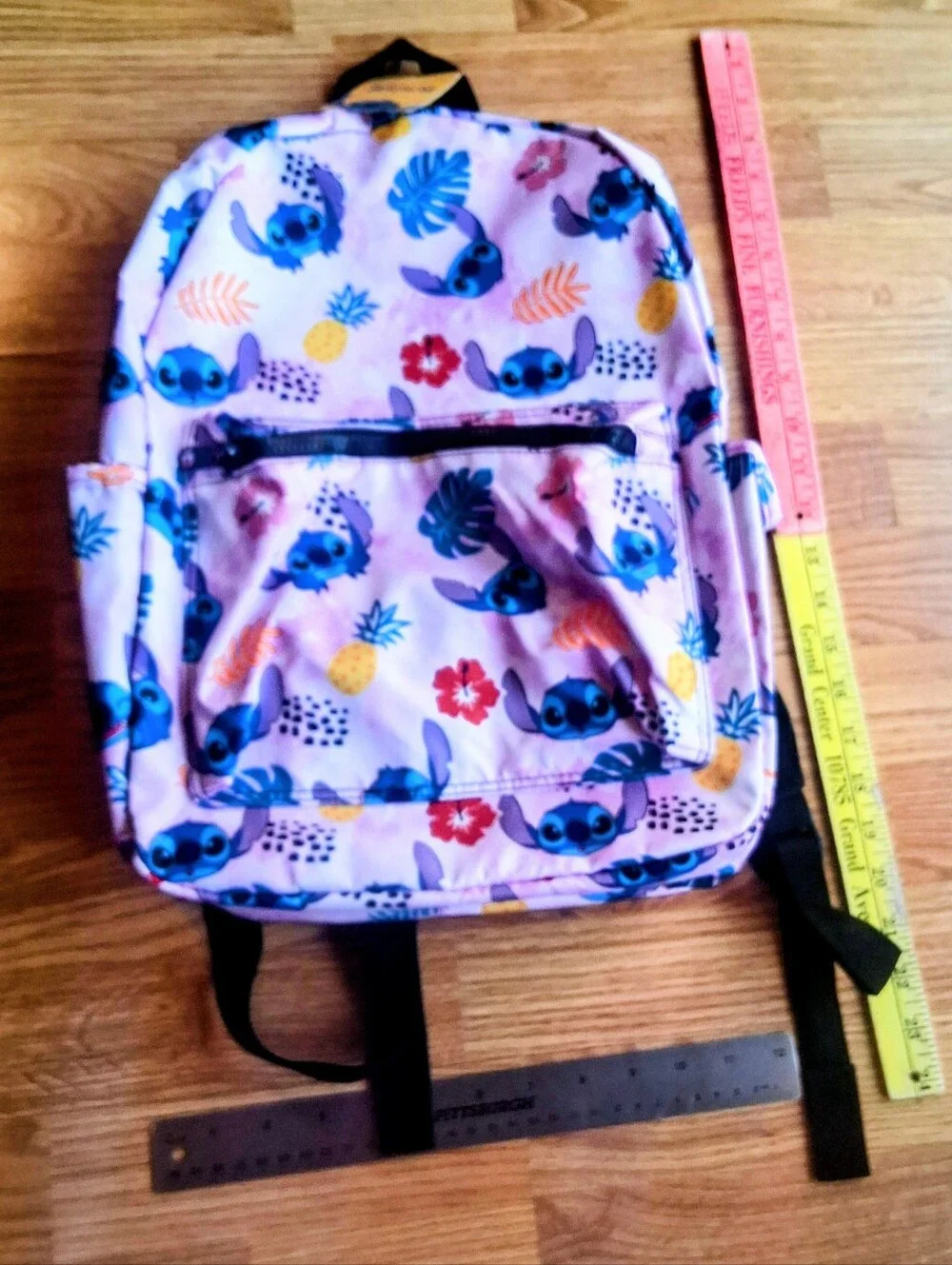 NWT Disney Stitch, Pink Print Backpack.